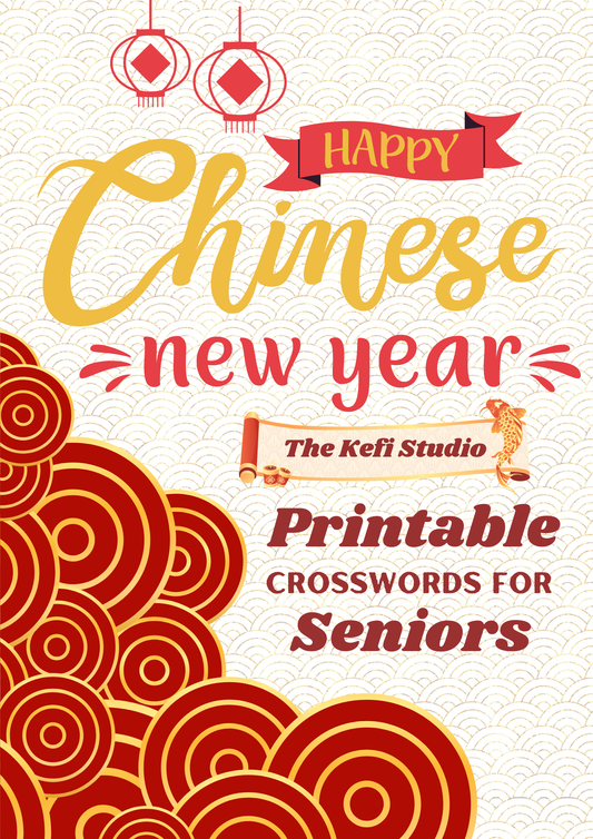 Chinese New Year Crosswords For Seniors (Printable)