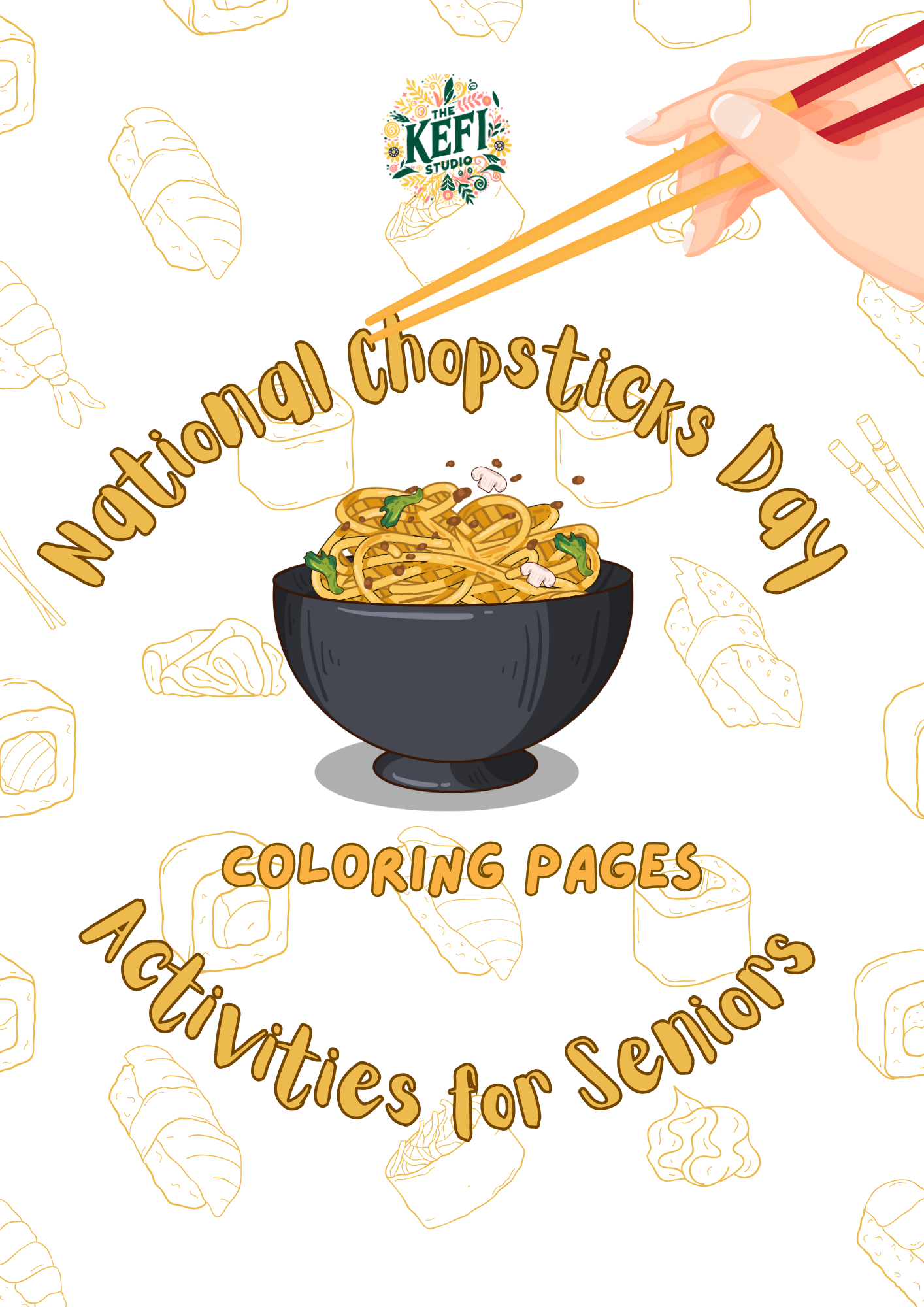 National Chopstick Day Coloring Pack (Printables)