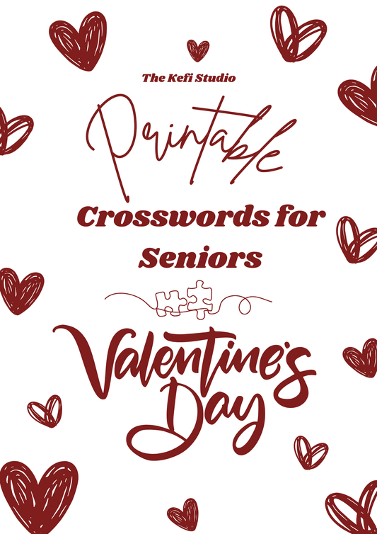 Valentine Crosswords For Seniors (Printable)