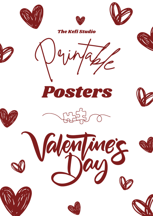 Valentines Day Decoration Posters (Printable)