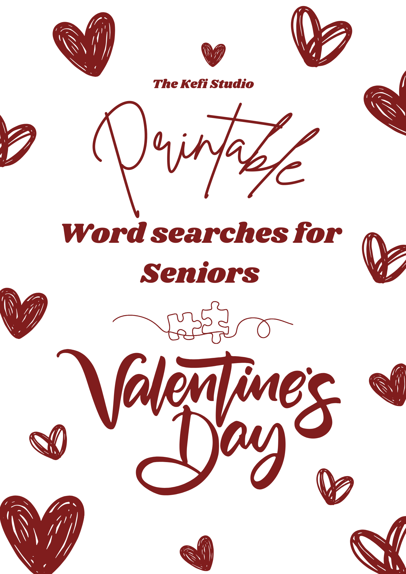 Valentine Word Searches For Seniors (Printable)